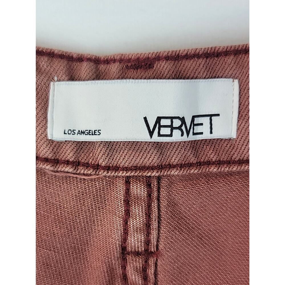 Rust VERVET Leslie 90s Vintage Flare Distressed High Rise Crop Jeans Size 29 - Picture 8 of 10